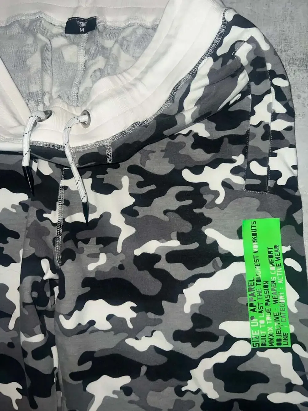 Size Up Apparel Grey Camo Jogger Sweatpants